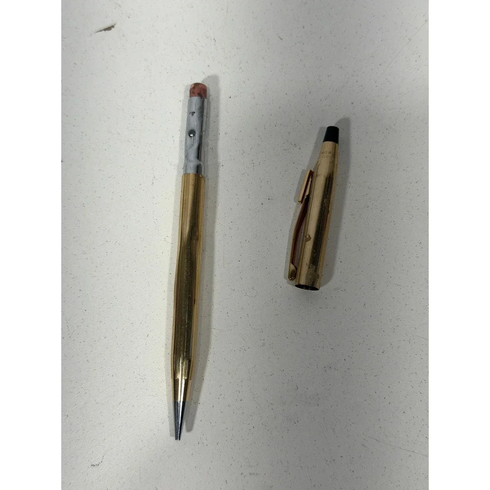 Vintage Cross 1/20 10KT Gold Filled Mechanical Pencil Pinstripe Made in USA Gold